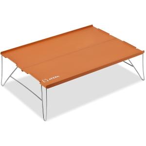ATEPA キャンプ 丸テーブル 高さ調整 30cm〜40cm無段階 折りたたみ