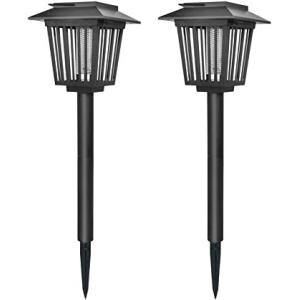 電光ホーム 2個セット ソーラー 電撃殺虫器 ガーデンライト 電気 蚊取り器 殺虫灯 誘虫ライト 虫...
