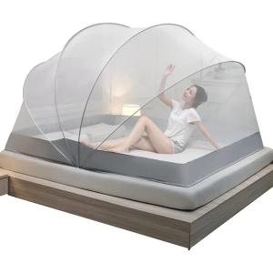 日本製 麻混ベッド用近江蚊帳（かや）/ダブルベッド用（185×230cm）高