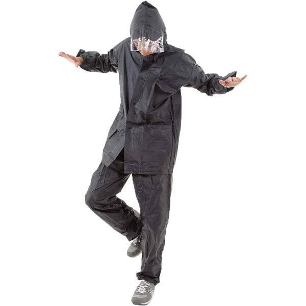 Eco Ride World レインコート 上下 自転車 メンズ レインウェア 合羽 レインスーツ ...