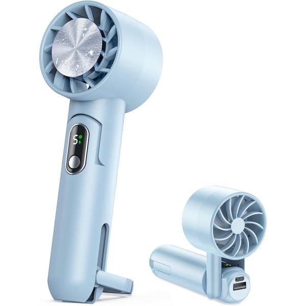 携帯扇風機 ハンディファン 【冷感プレート付き モバイルバッテリー機能】2024新型 手持ち扇風機首...