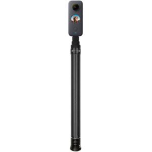 自撮り棒 insta360用 超軽量 カーボン 1.2M 任意長固定 1/4インチネジ