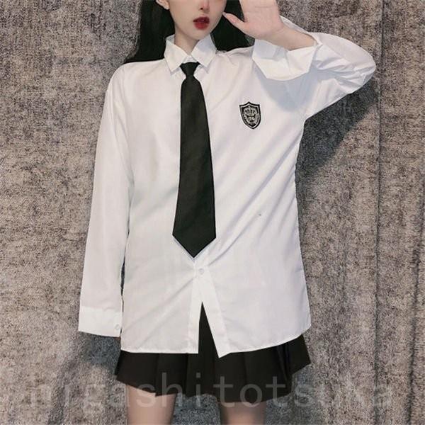 JK制服 セーラー服 上下セット 長袖 ネクタイ 学院風 学生服 フリルスカート ミニ丈 学園祭 入...