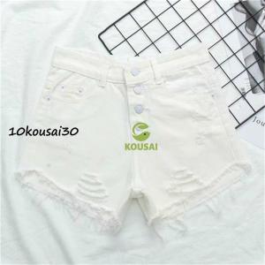 デニム ショートパンツ レディース ハイウエス...の詳細画像2