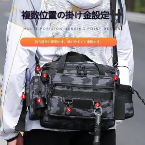 釣りバッグ3WAY多機能フィッシングバッグ大容量釣り袋釣り防水防滴ショルダーバッグ手持ちヒップバッグウエストバッグカメラ