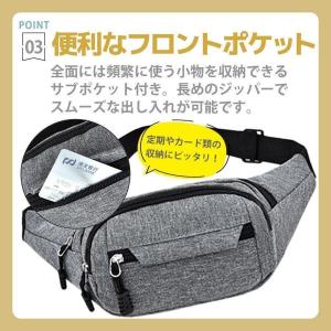 ウエストポーチ メンズレディース ボディバッグ...の詳細画像4