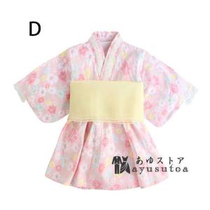 2点セット 浴衣ドレス+帯 浴衣セット 子供浴...の詳細画像5