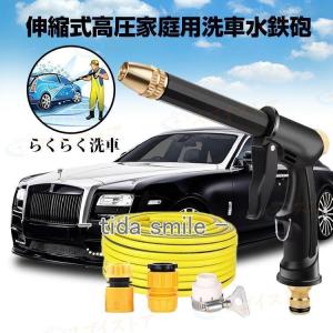 伸縮式高圧家庭用洗車水鉄砲 ホースガーデン クリ...の商品画像