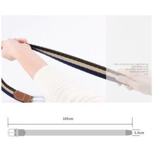 レディース ストレッチ メッシュベルト ゴム ...の詳細画像2