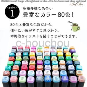 イラストマーカー マーカーペン 80色 油性 ...の詳細画像3