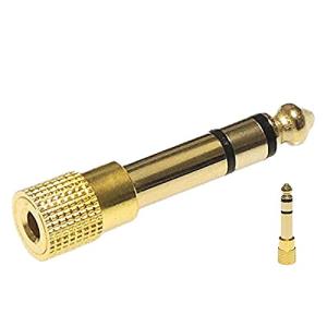 BabbleCom ステレオ標準プラグ オーディオ ミニプラグ 金メッキ 変換プラグ ステレオミニジャック 3.5mm → ヘッドフォン端子 TRS