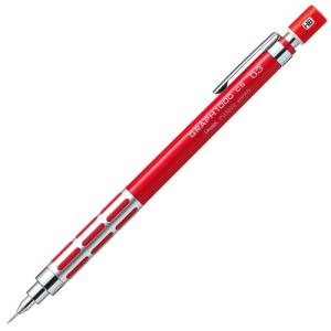 ぺんてる シャープペン グラフ1000CS XPG1003CSB 0.3mm レッド軸