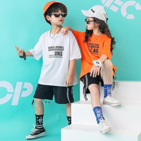 キッズダンス衣装 ヒップホップ セットアップ 子供 キッズ 韓国子供服 HIPHOP 男の子 女の子...