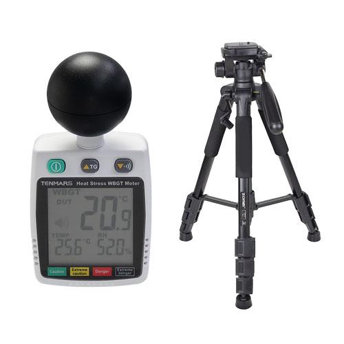 サトテック 熱中症指数モニター TM-288 三脚SD-04付セット 熱中症暑さ指数計 熱中症チェッ...