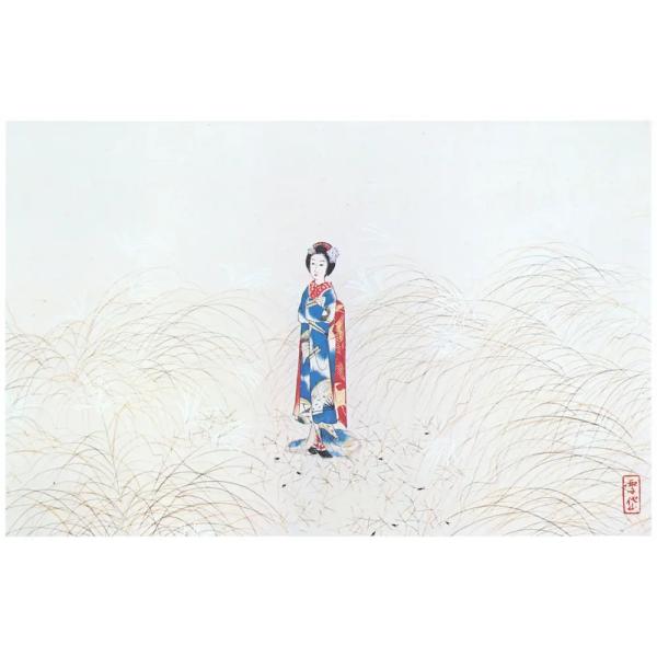 新商品 壁紙アート 小村雪岱 真葛ヶ原 日本画家 版画家 インテリア 絵画 風景 時代 デジタルプリ...