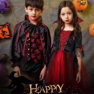 ハロウィン 衣装 子供 コスプレ Halloween 変装男の子 女の子 コスプレ コスチューム ケープ風 ロングドレス 花嫁 ゾンビ 魔女 孫｜satosyotemm