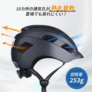 ヘルメット 自転車 大人用 ランプ付き 日本語...の詳細画像3