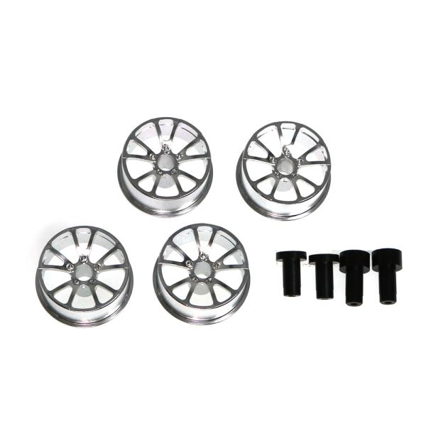 ▼ミニ四駆用アルミホイール5トライアングルタイプ中径【シルバー】MINI4-W020-SI（ゆうパケ...