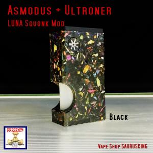 Asmodus + Ultroner LUNA Squonker Box Mod MOZAIC Edition Black / アスモダス ルナ スコンカー モザイク ブラック*正規品*VAPE BOX MOD｜saurusking