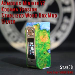 Asmodus Minikin V2 Kodama Version Stabilized Wood Box Mod 30 / アスモダス ミニキン2 コダマ スタビライズドウッド*正規品*VAPE BOX MOD｜saurusking