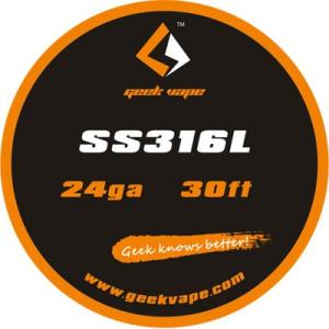 Geek Vape Wire SS316L 24Ga 30ft VAPE RBA / ギークベイプ ワイヤー ステンレス 温度管理｜saurusking