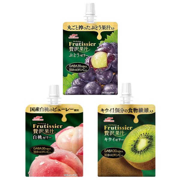 [計18個]マルハニチロ フルティシエ 贅沢果汁 ぶどう・白桃・キウイ 150g×各6個 送料無料(...