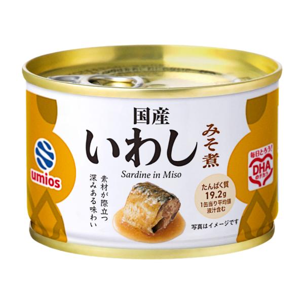 Umios(旧マルハニチロ) 国産いわしみそ煮 150g×48缶 送料無料(沖縄・離島を除く) 鰯 ...