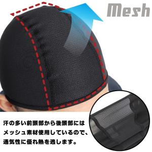 インナーキャップ 2枚組 ヘルメット 速乾 吸...の詳細画像4