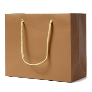 紙袋 大サイズ 手提げ袋 ４２cm×３２cm×１３cm １０枚 ゴールド トリノコ紙工｜savoia