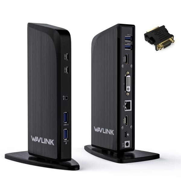 WAVLINK 13-In-1 USB C ドッキングステーション トリプルモニターユニバーサルパソ...