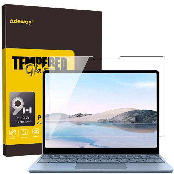 Adeway Microsoft Surface Laptop Go 3/2/1 ガラス保護フィルム...