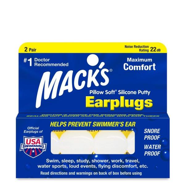Mack&apos;s Pillow Soft Silicone Earplugs ソフトシリコン耳栓 2ペア...