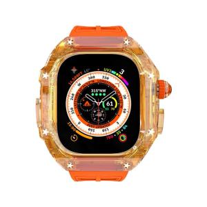 Apple Watch Ultra 49mm のためのバンドが付いている場合 iWatch シリーズ 49mm の透明で明確な保護場合のため｜savoia