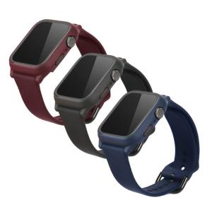 Apple Watch アップルウォッチ 4 ・ 5 ・ 6 ・ SE 用 ガラスケース一体型シリコンバンド 44mm 40mm (40mm｜savoia