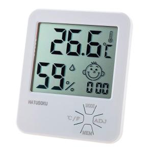 HATUSOKU デジタル温湿度計 温度計 湿度計 快適度顔表示 (スタンダード)｜savoia