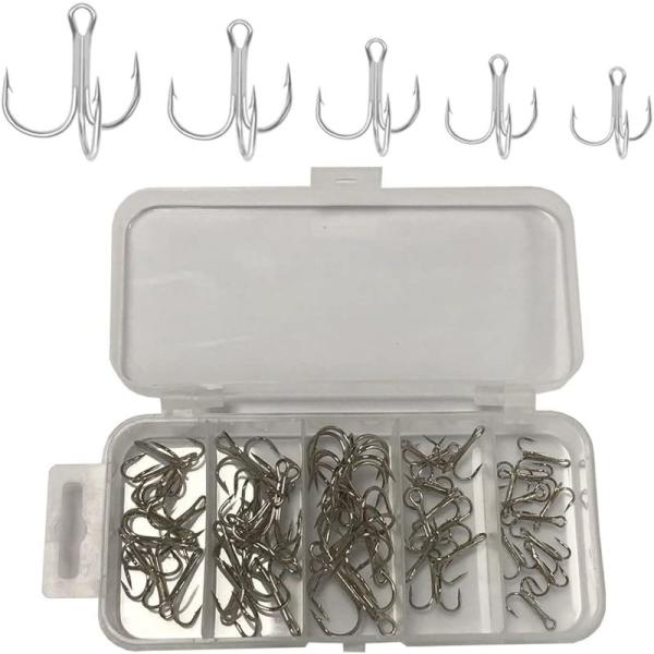 トリプルフック トレブルフック 釣りフック 高炭素鋼フック 釣り針 トレブルルアー 釣ルアー交換釣り...