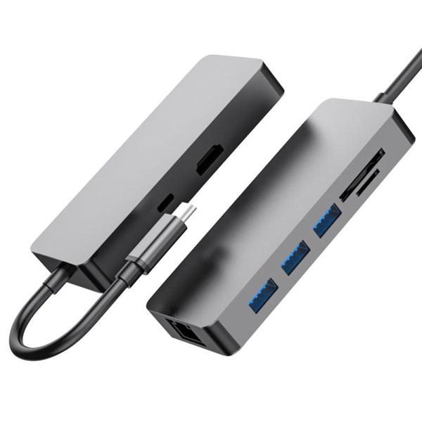 多摩電子工業 USBハブ USB3.1Gen1 タイプC接続 USB-A HDMI LAN SD マ...