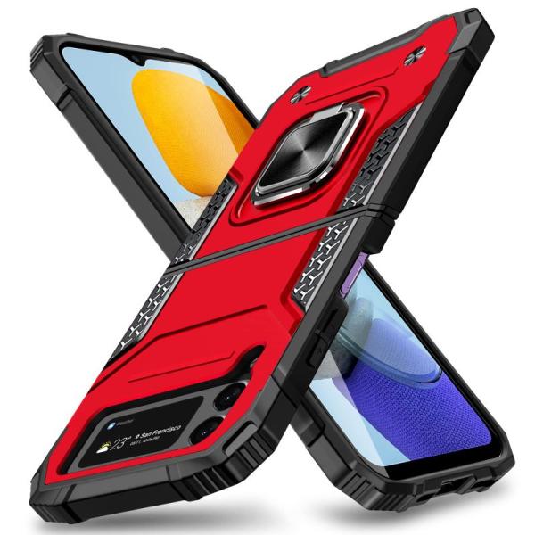 PNEWQN Galaxy Z Flip3 5G ケース リング付き 耐衝撃 シリコン 薄型 スタン...