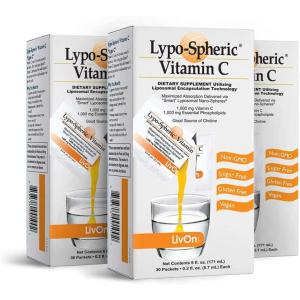 LivOn Labs リポスフェリック ビタミンC 1000mg 30個入り 包み Lypo