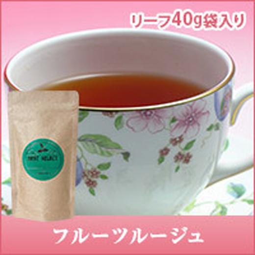 紅茶 かわいい香りいっぱいの紅茶　フルーツルージュ　リーフティー40g　詰め替え用アルミ袋入 グルメ...