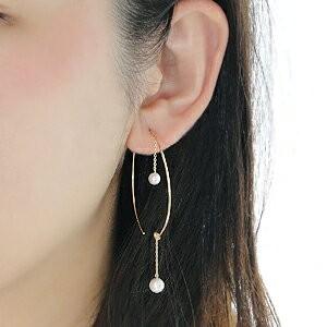 K18YG 30mm オニキス ミラーボール フープ ピアス 18金 k18 YG 