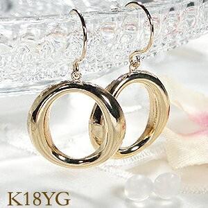 K10YG フープピアス 15mm 送料無料 10金 ピアス k10 フープ ゴールド
