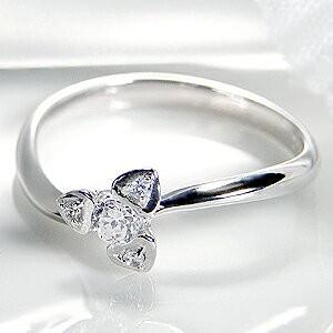 ダイヤモンドリング リング ダイヤモンド 指輪 ダイヤ 18k 18金 WG ウエーブ ハート SAP0118｜sawanobori