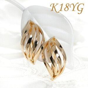 K18YG 四連 ゴールド ピアス 18k 18金 k18 地金 イエロー シンプル 4連