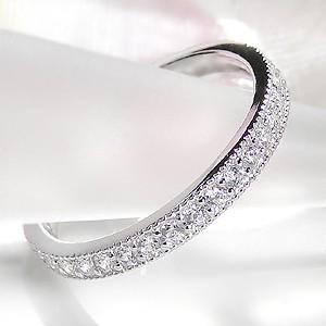 ダイヤモンドリング プラチナ pt900 リング 指輪 ダイヤモンド ダイヤ ミル打ち フルエタニテ...