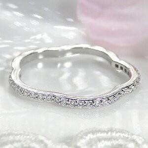 ダイヤモンド エタニティ リング プラチナ フラワー 指輪 pt900 0.25ct 