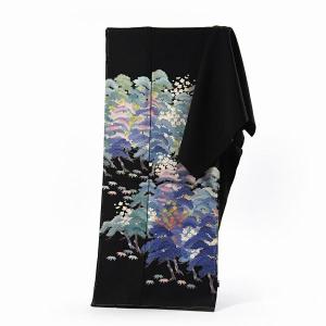 超逸品貴重本加賀友禅 「矢田博」氏作 最高級黒留袖 フル