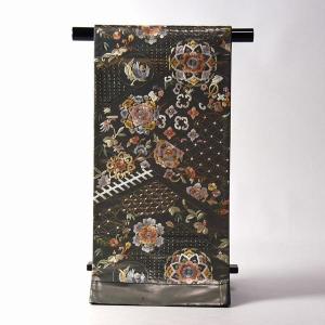 D303＋　m129 相良・汕頭刺繍 華文　袋帯 正絹 袋帯 綿芯お仕立て付き 中国三大刺繍 蘇州刺繍 相良刺繍 汕頭刺繍 セミ