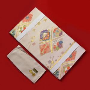 袋帯 綿芯お仕立て付き 吉永小百合さん着用柄 正絹 西陣織 横段に有職