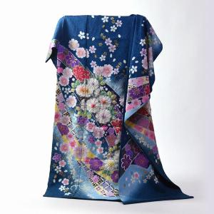 振袖 手縫いお仕立て付き 浜ちりめん 鬼古典・鬼しぼ縮緬 松梅菊菖蒲橘 
